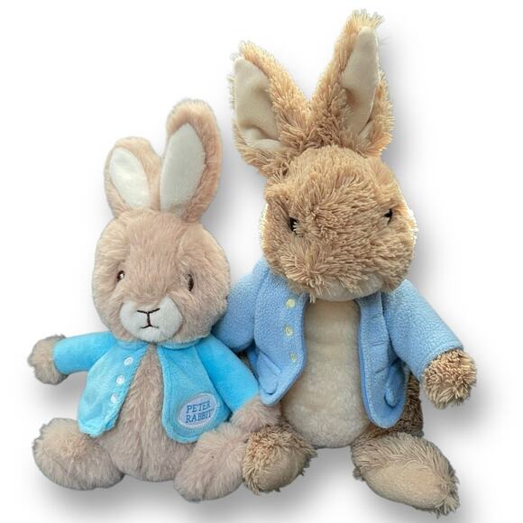 Gund Plush Beatrix Potter & Peter Rabbit Bunny Jacket Nursery Easter 12" Lot x2 - Picture 2 of 12
